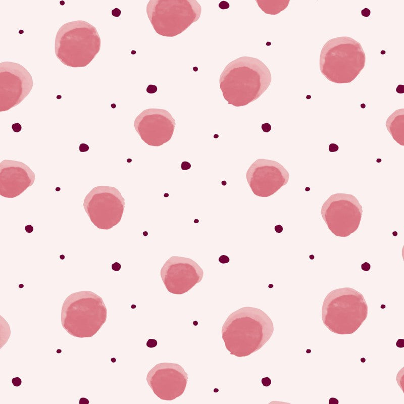 Eijffinger Rice "Everyday Magic two" Tapete rosa Aquarell-Punkte pink/rot