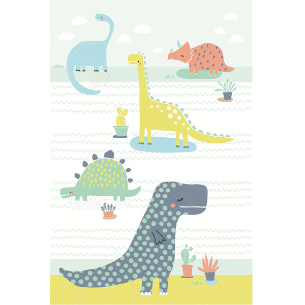 Eijffinger "Wallpower Junior" Wandbild Fantasie-Dinos pastell/mehrfarbig 280x186cm
