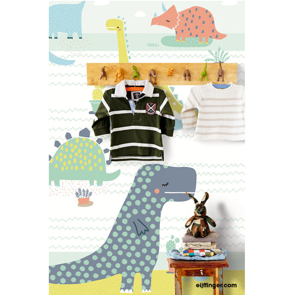 Eijffinger "Wallpower Junior" Wandbild Fantasie-Dinos pastell/mehrfarbig 280x186cm