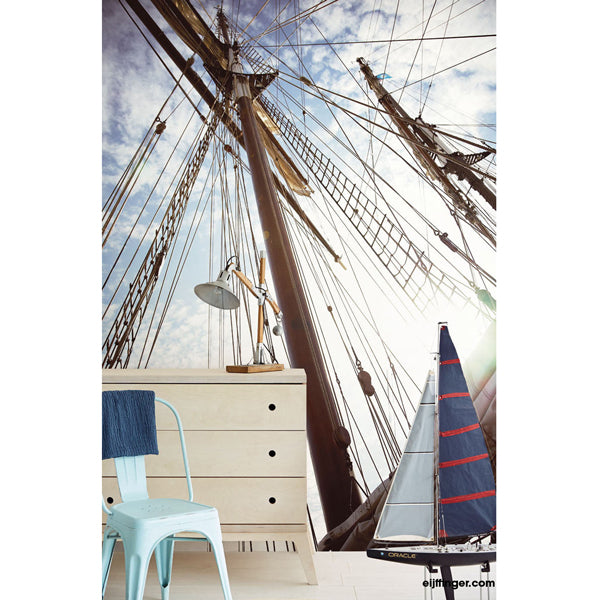 Eijffinger "Wallpower Junior" Wandbild Schiffsmast mehrfarbig 280x186cm