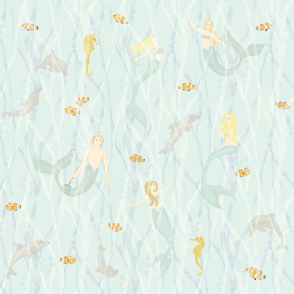 Eijffinger "Wallpower Junior" Wandbild Unterwasserwelt Fantasie in pastell 280x279cm