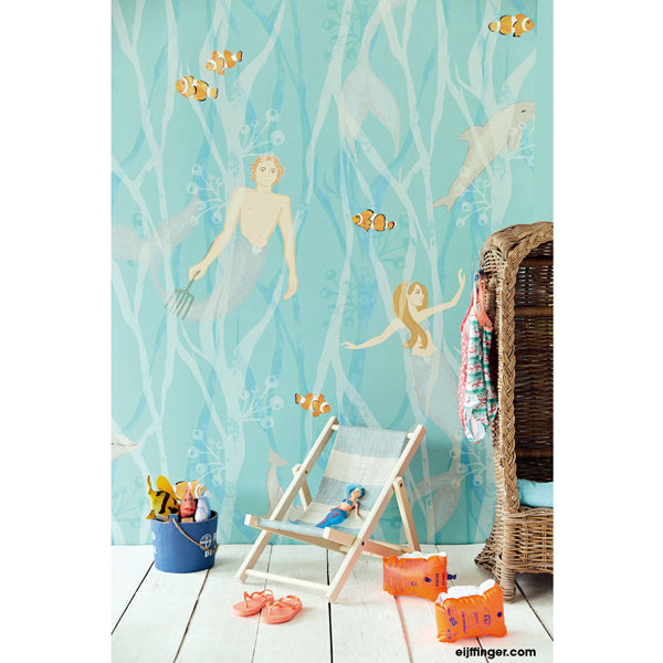 Eijffinger "Wallpower Junior" Wandbild Unterwasserwelt Fantasie 2 in pastell 280x279cm