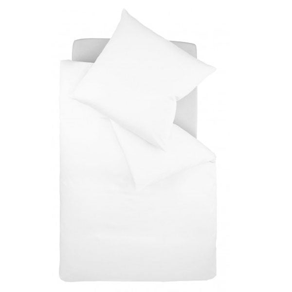 Fleuresse Bettwäsche 140x200/80x80cm Uni weiß aus MakoSatin