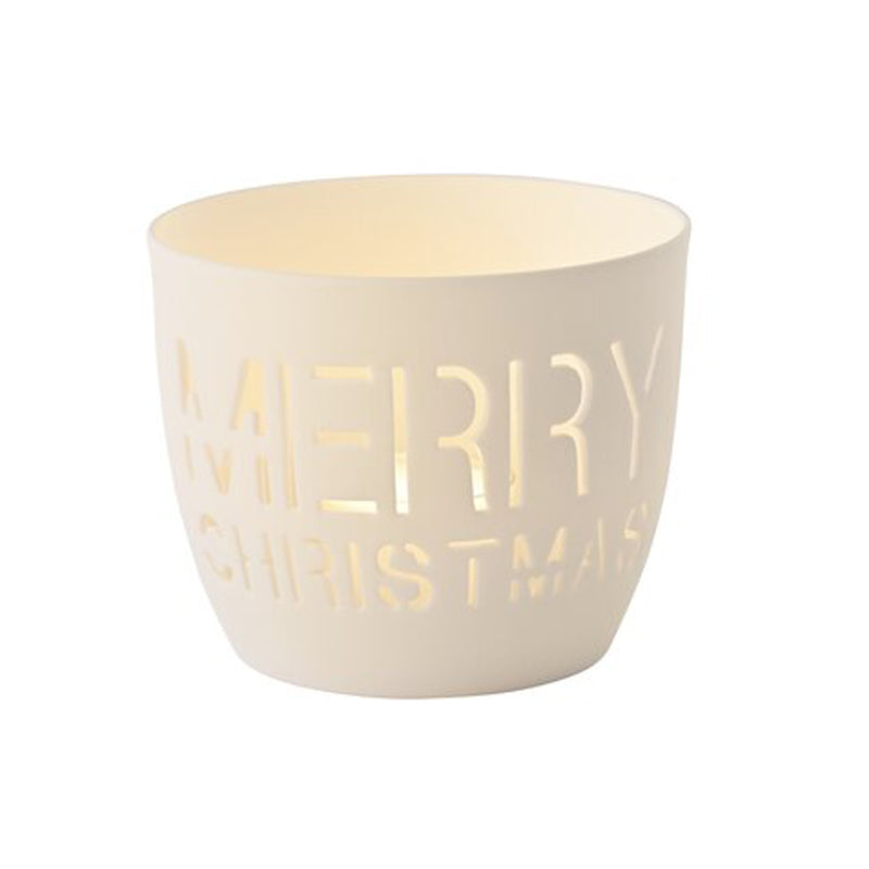 Giftcompany Windlicht 'MERRY CHRISTMAS' aus Porzellan