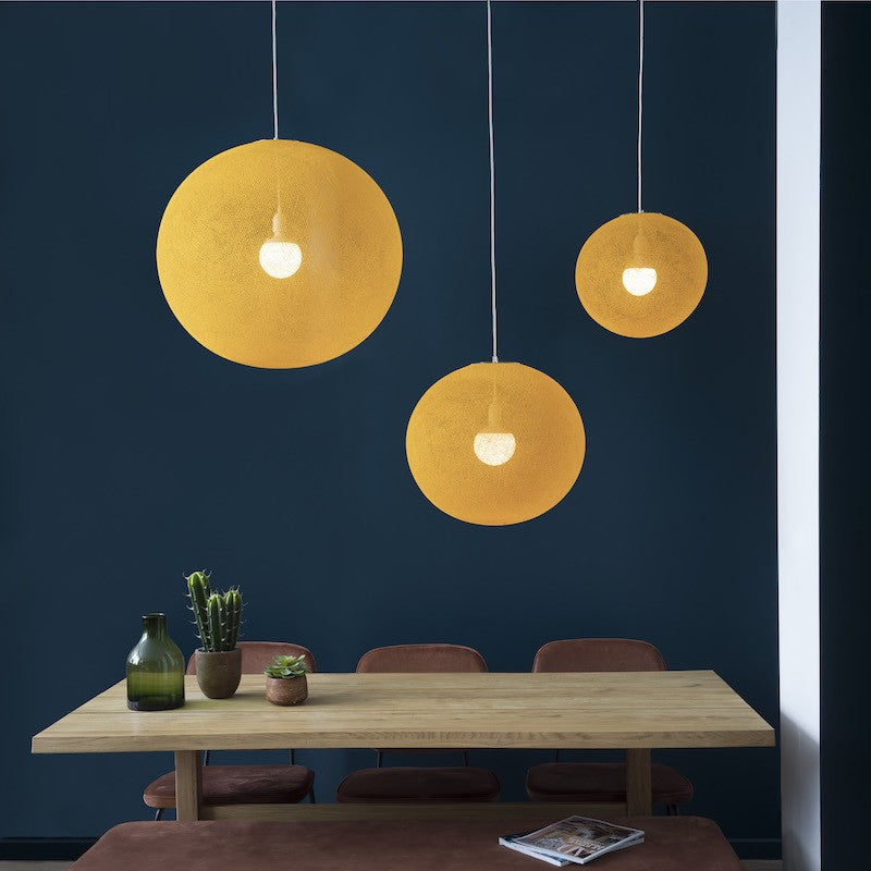 La Case de Cousin Paul einfache Deckenlampe Globus 'Curry' Ø50cm
