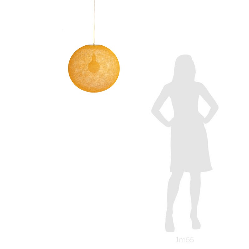La Case de Cousin Paul einfache Deckenlampe Globus 'Curry' Ø50cm
