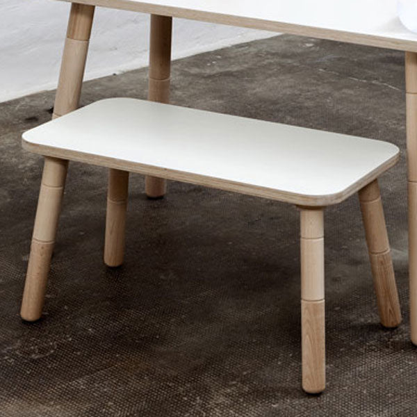 Pure Position Growing Table – KOMPLETT mit Bank und Zubehör in weiß