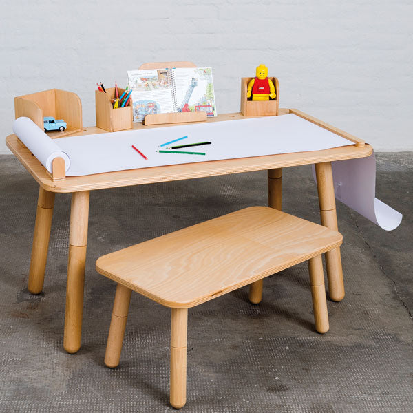 Pure Position Growing Table – KOMPLETT mit Bank und Zubehör in natur