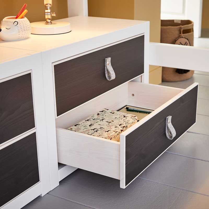 LIFETIME Regalsystem - Regal 1 Fach in weiß oder white wash