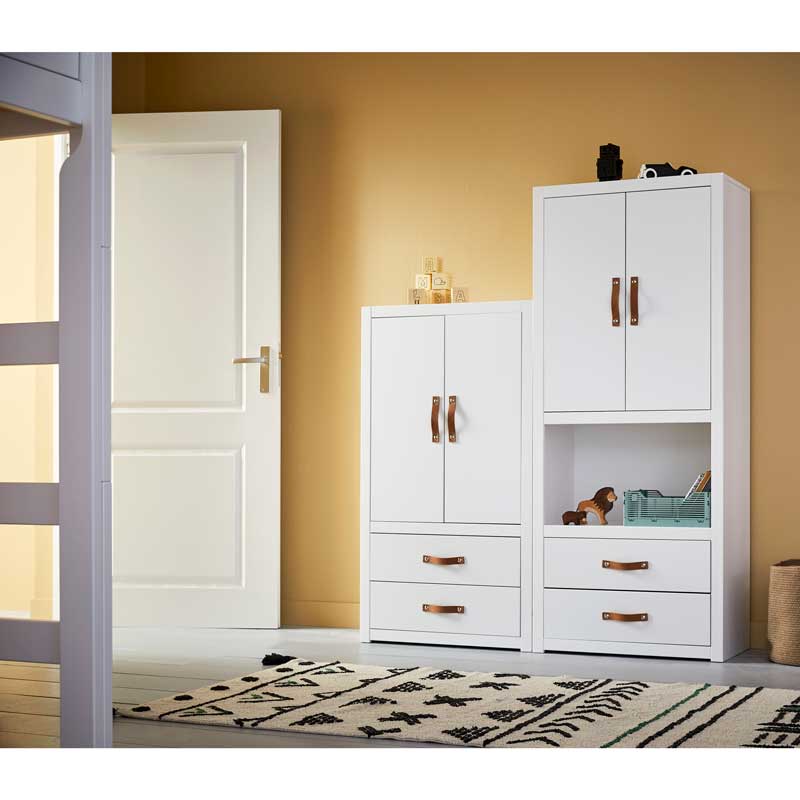 LIFETIME Regalsystem - Regal Höhe 82cm mit 1 Einlegeboden in weiß oder white wash