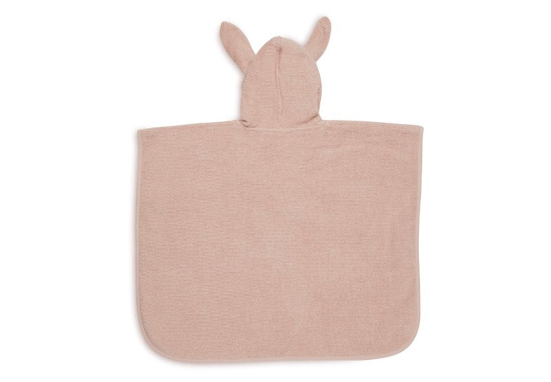 Jollein Badeponcho mit Hasenohren in Wild Rose