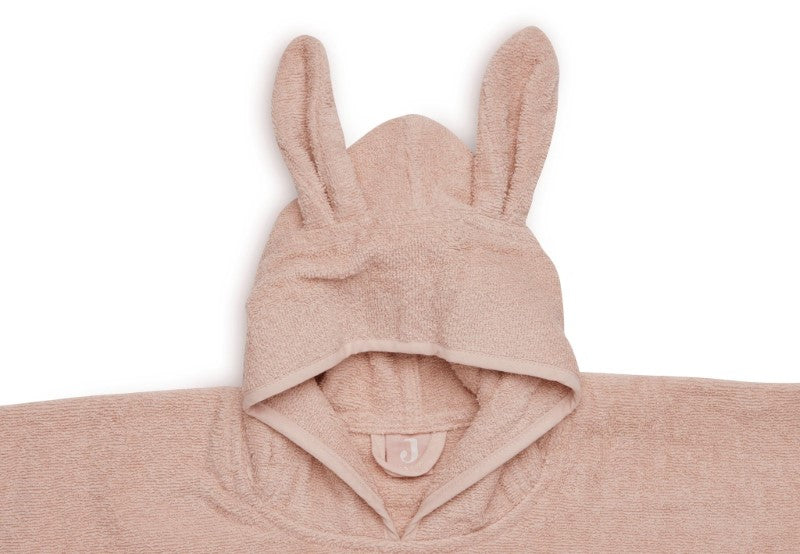 Jollein Badeponcho mit Hasenohren in Wild Rose