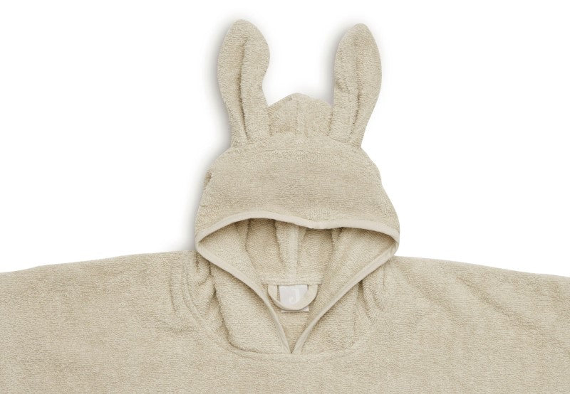 Jollein Badeponcho mit Hasenohren in nougat