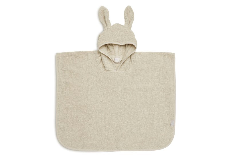 Jollein Badeponcho mit Hasenohren in nougat
