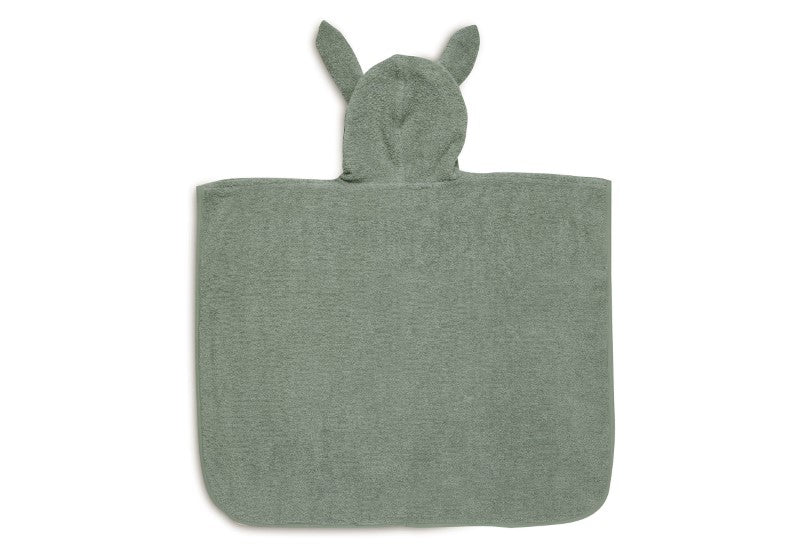 Jollein Badeponcho mit Hasenohren in ash green