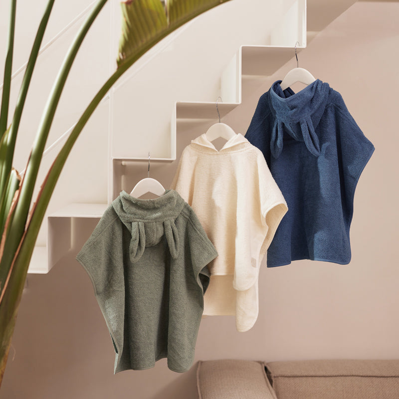 Jollein Badeponcho mit Hasenohren in Wild Rose