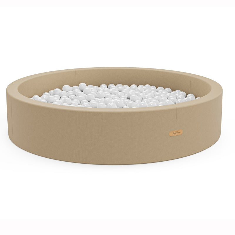 Jupiduu Indoor Kinderrutsche White Elephant & Bällebad in dark beige - Bundle