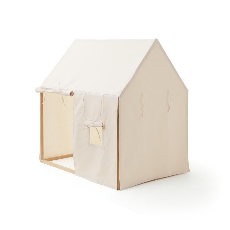 Kids Concept Spielhaus mit Stoffhimmel in cremeweiß ca. 110x124cm