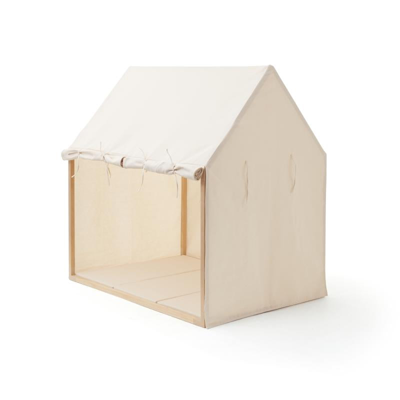 Kids Concept Spielhaus mit Stoffhimmel in cremeweiß ca. 110x124cm