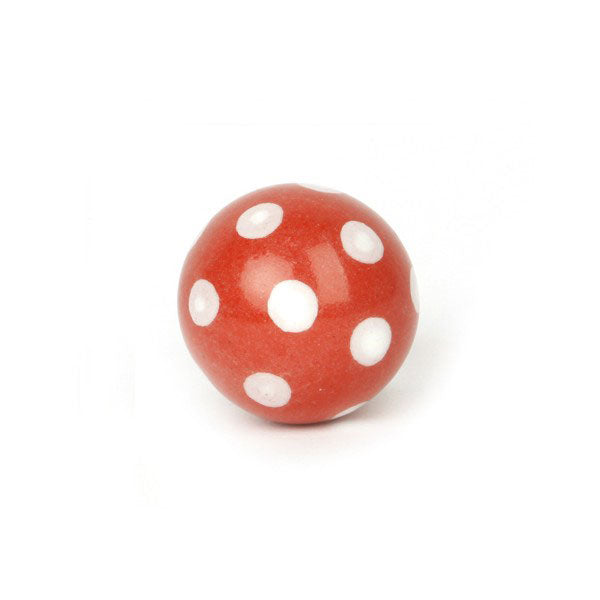 Knauf Ball rot gepunktet