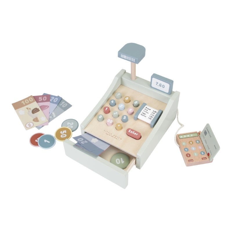 Little Dutch Holz Spielkasse mit Scanner mehrfarbig