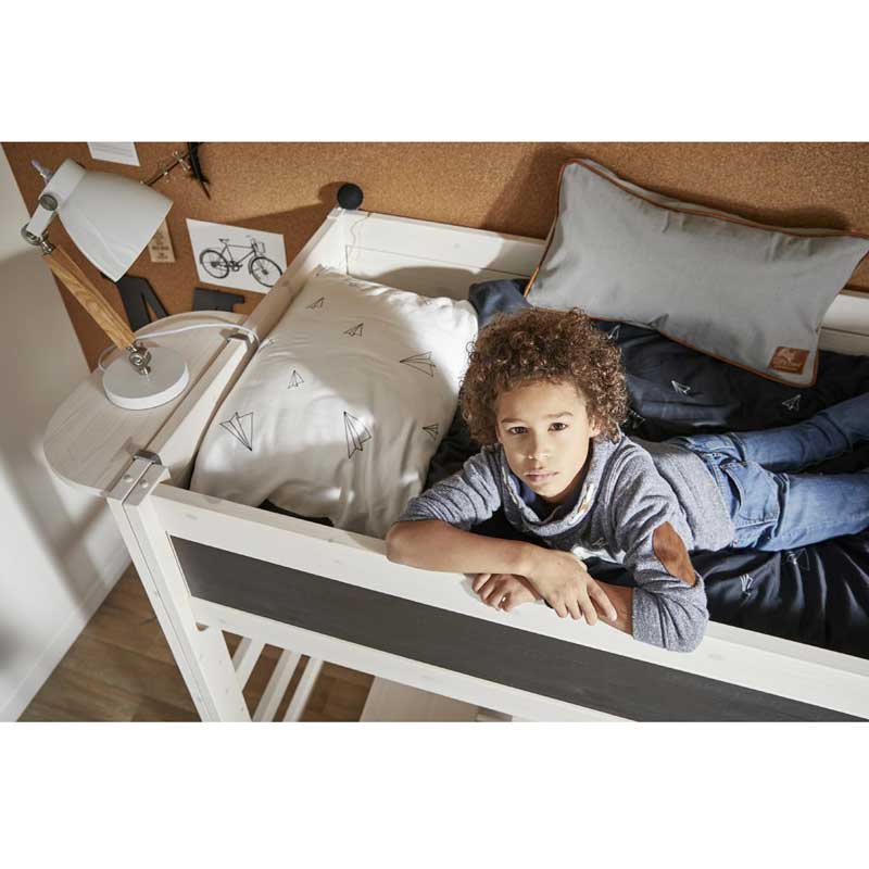 LIFETIME Hochbett XL 177cm mit gerader Leiter in weiß oder white wash