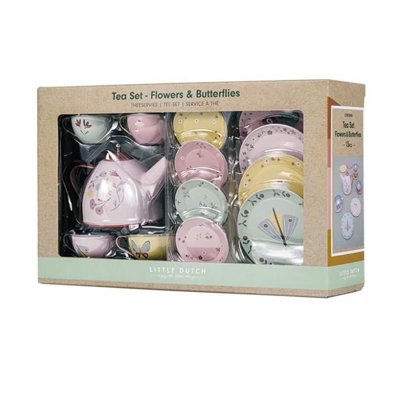 Little Dutch Teeset "Flowers & Butterflies" 13-tlg. mehrfarbig