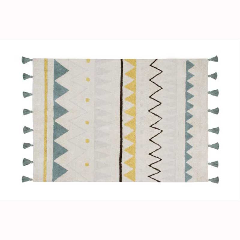 Lorena Canals waschbarer Teppich 'Azteca' in vintage blue 120x160cm
