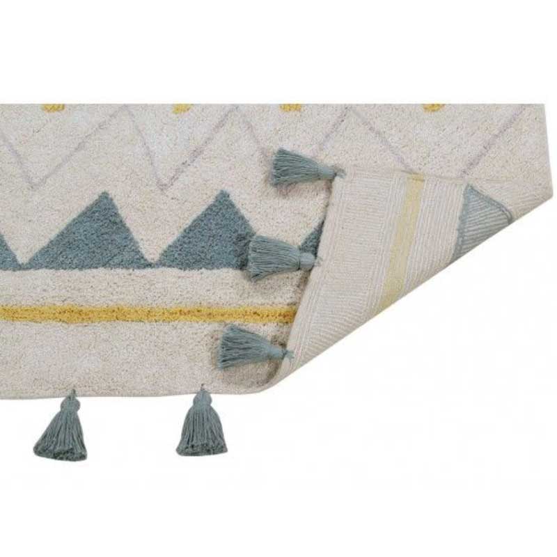Lorena Canals waschbarer Teppich 'Azteca' in vintage blue 120x160cm