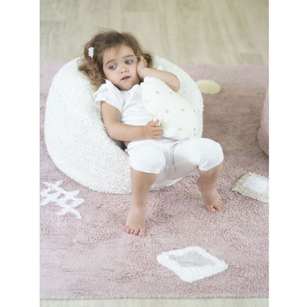 Lorena Canals waschbarer Sitzpouf 'Chill' in ivory 50x50x20cm