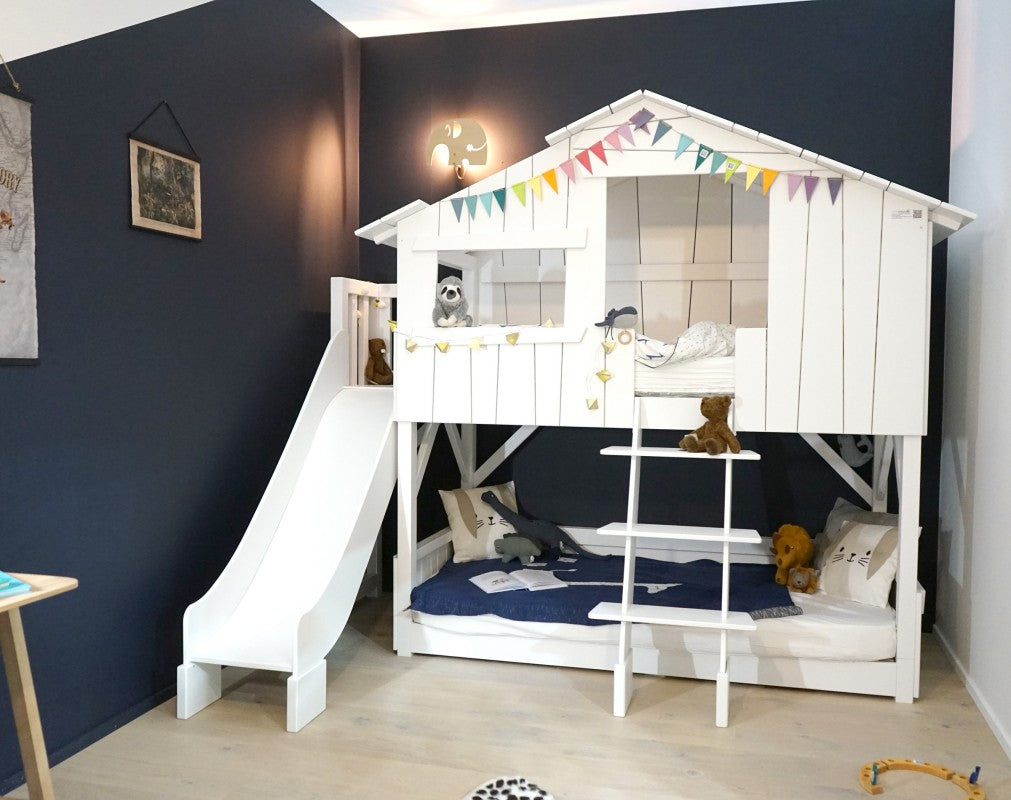 Mathy-by-Bols Baumhausbett als Stockbett 90x190cm mit Rutschenturm in 28 Farben erhältlich