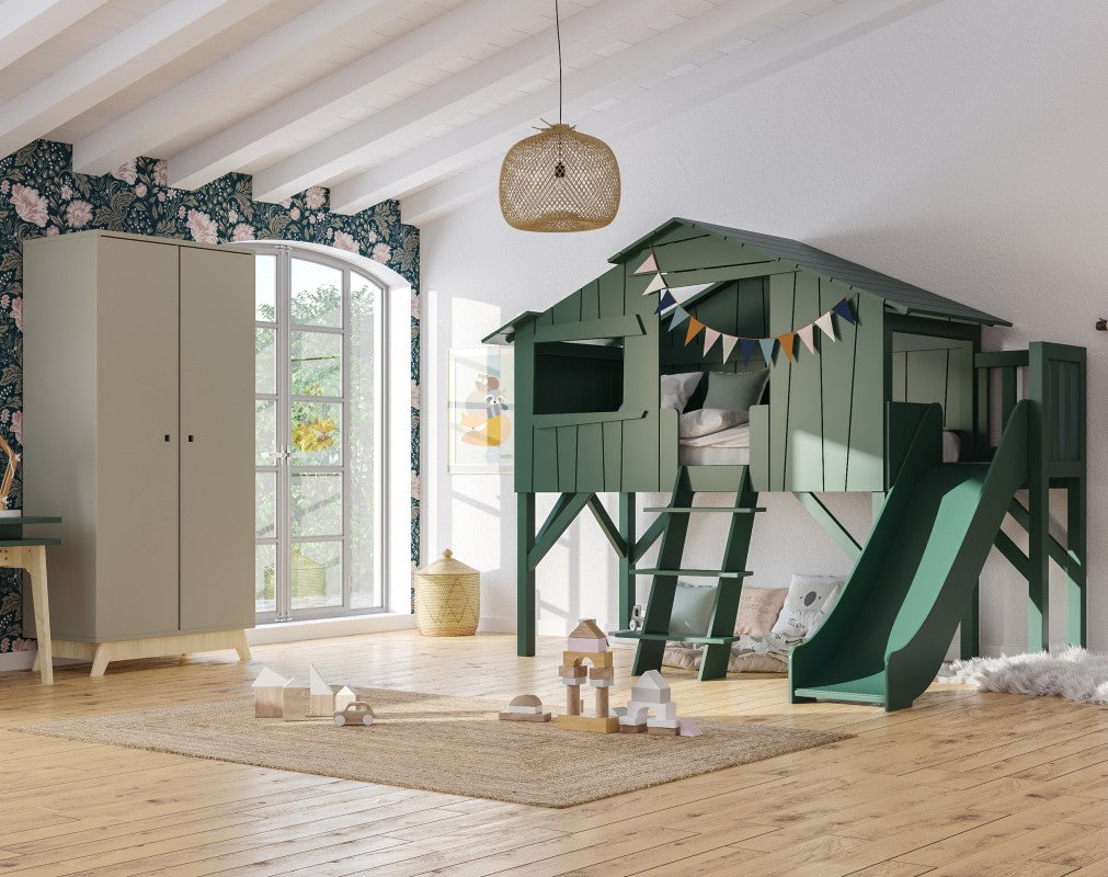 Mathy By Bols Baumhausbett 90x190cm mit Rutschenturm in 28 Farben erhältlich