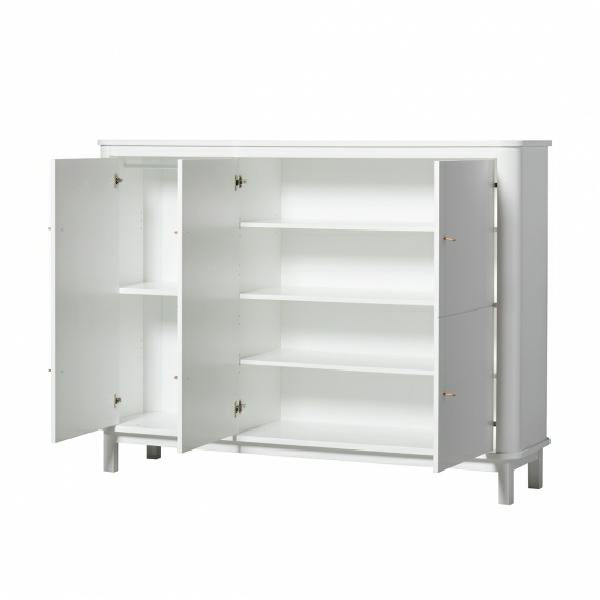 Oliver Furniture Wood Multi-Schrank 3-türig in weiß