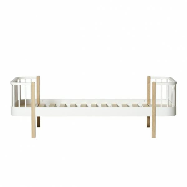 Oliver Furniture Wood Original Einzelbett 90x200cm in weiß/Eiche