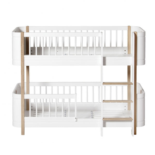 Oliver Furniture Wood Mini+ halbhohes Etagenbett 68x162cm weiß/Eiche