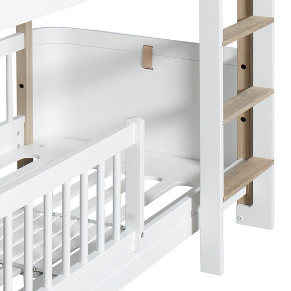 Oliver Furniture Wood Mini+ halbhohes Etagenbett 68x162cm weiß/Eiche
