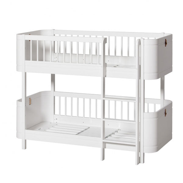 Oliver Furniture Wood Mini+ halbhohes Etagenbett 68x162cm weiß