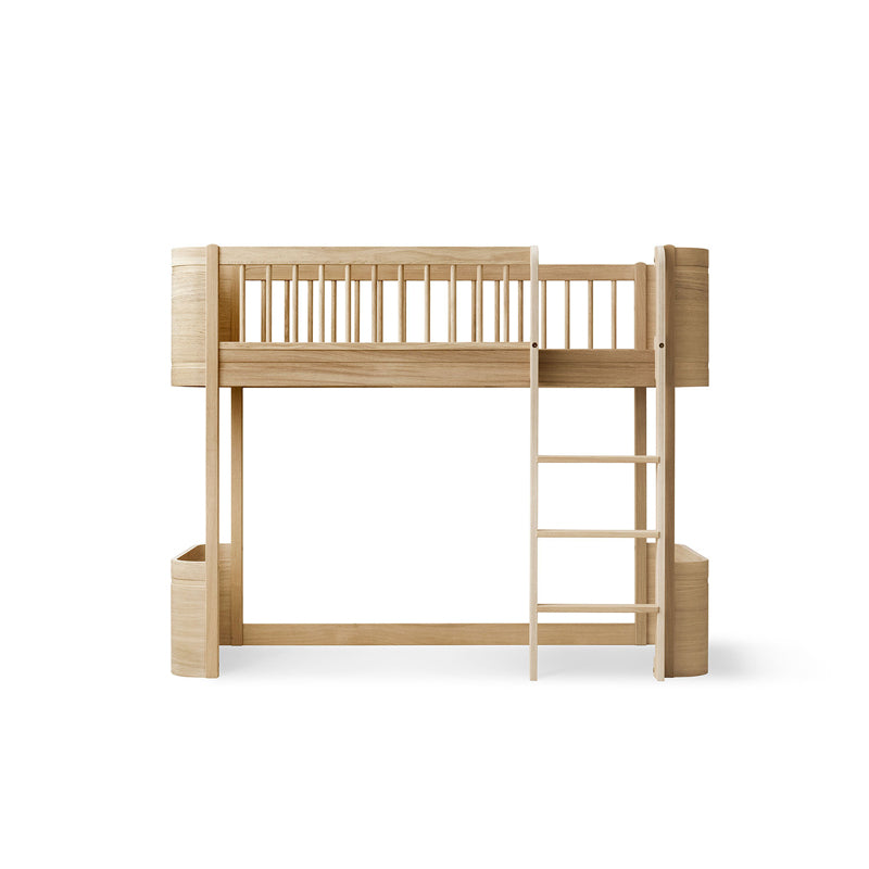 Oliver Furniture Wood Mini+ halbhohes Bett 68x162cm in Eiche