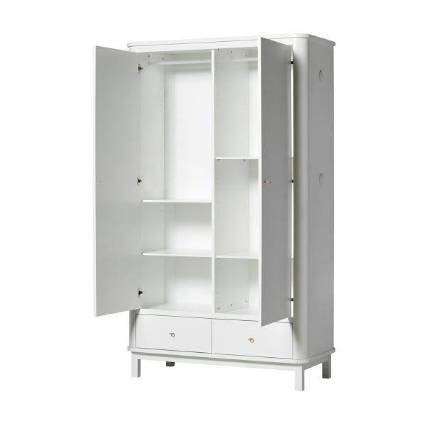 Oliver Furniture Wood Kleiderschrank 2-türig in weiß