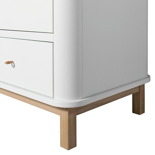 Oliver Furniture Wood Kleiderschrank 3-türig in weiß/Eiche