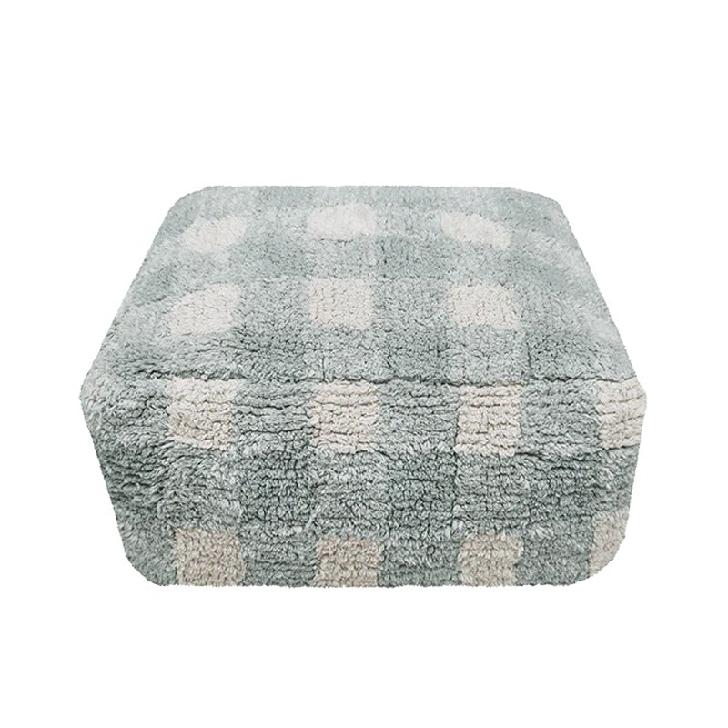 Lorena Canals Pouf "Vichy" blue sage 20x40x40 cm