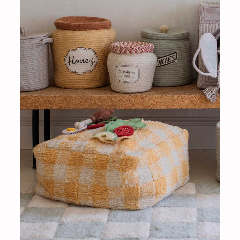 Lorena Canals Pouf "Vichy" honey 20x40x40 cm