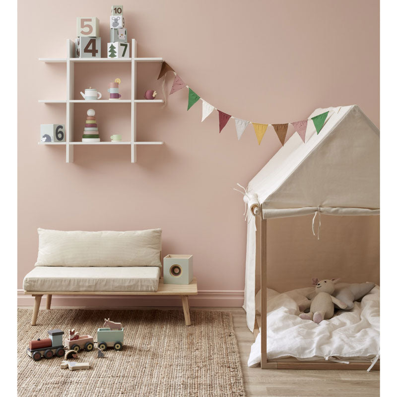 Kids Concept Wandregal aus Holz in natur 70x70cm