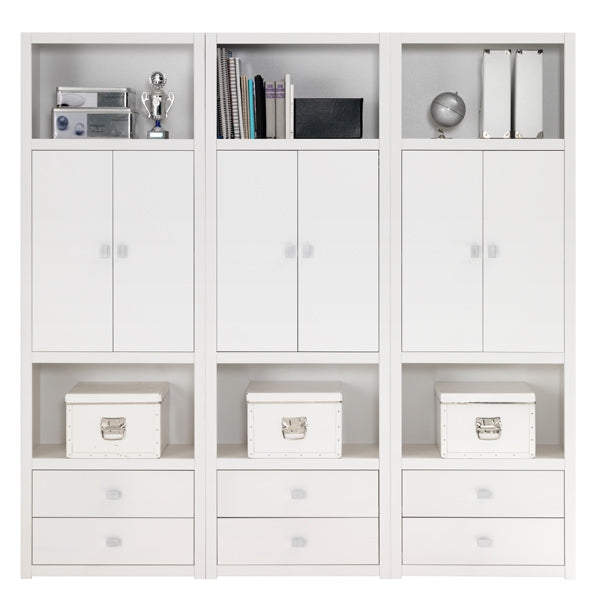 LIFETIME Türenset groß für Regal in white wash - Griffe separat