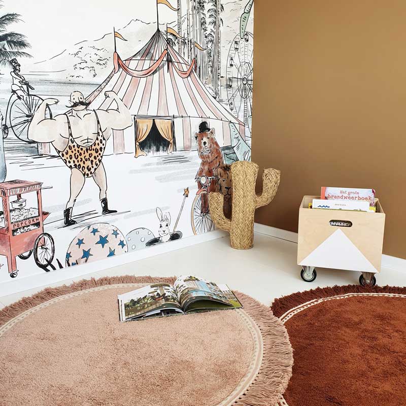 Tapis Petit runder Baumwollteppich 'Anna' in softpink ca. Ø 110cm
