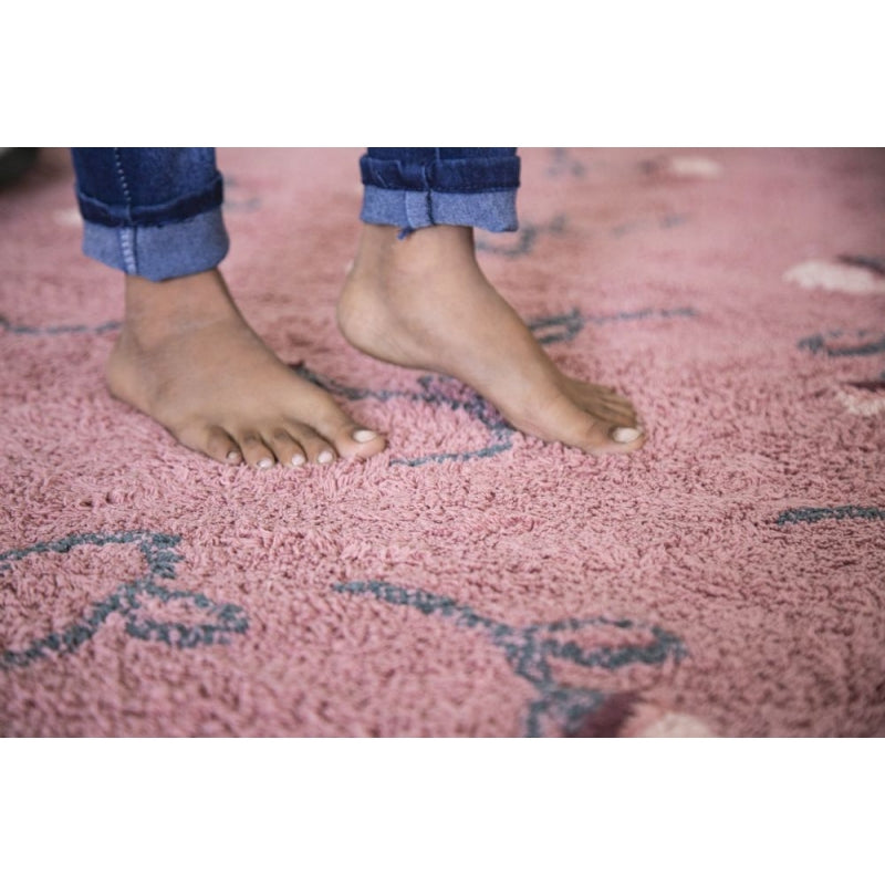 Lorena Canals waschbarer Teppich 'English Gardens' in ash rose 140x210cm