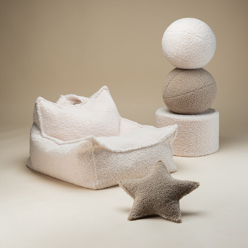Wigiwama Teddy-Sitzsack `Cream White´, 80 x 70 cm