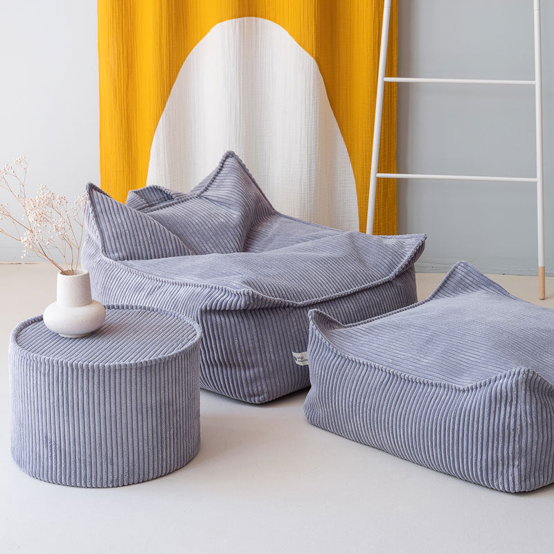 Wigiwama Sitzpouff `Blueberry Blue´ Ø 39,5 x 25 cm