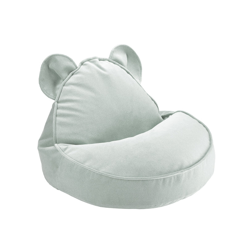 Wigiwama kleiner Sitzsack Bär aus Samt in 'Misty Green', 70x60cm